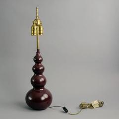 Triple Gourd Lamp with Oxblood Glaze by Axel Salto for Royal Copenhagen, 1950s