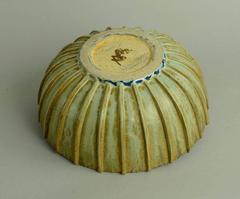 Stoneware Ribbed Bowl by Arne Bang, Denmark, 1930s-1940s