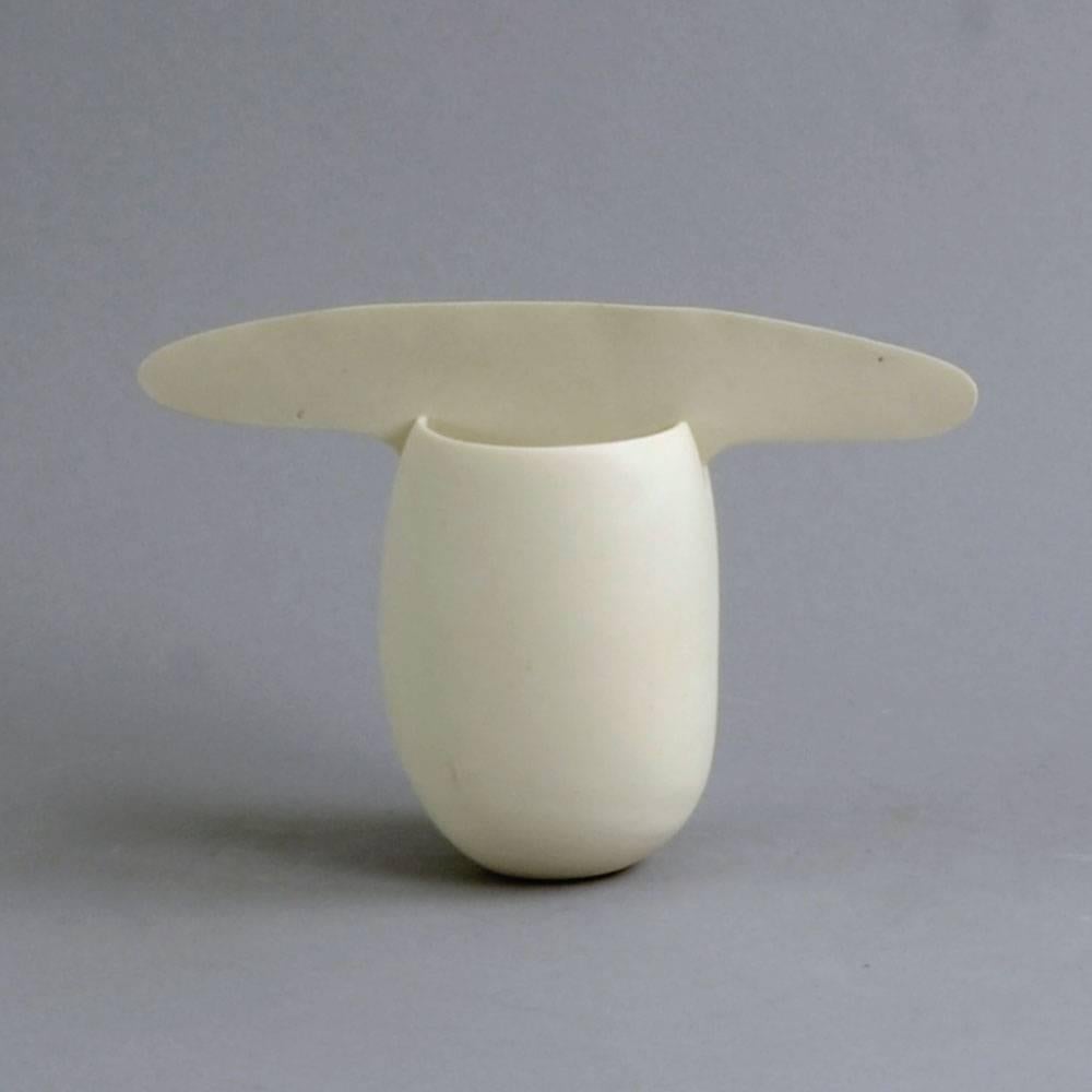 Mid-Century Modern Unique Porcelain Two-Piece Sculptural Vessel by Ruth Duckworth For Sale