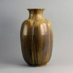 Very Large Stoneware Vase by Arne Bang, Denmark, circa 1930s-1940s