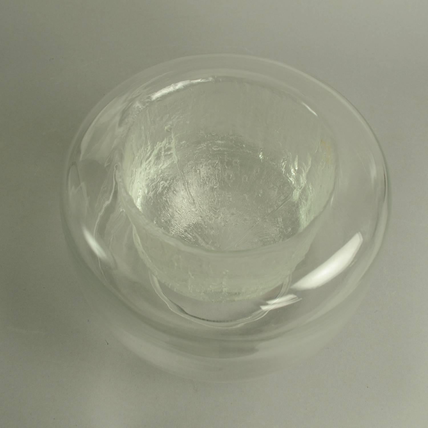 20th Century Double Walled Glass Vase by Timo Sarpaneva for Iittala, Finland For Sale