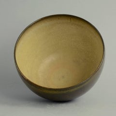 Unique Stoneware Bowl by Edwin and Mary Scheier, Own Studio, US