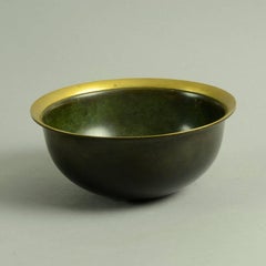 Bronze Bowl with Turned Out Polished Rim by Just Andersen, Denmark, 1930s
