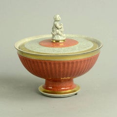 Lidded Bowl with Crackle Glaze by Royal Copenhagen