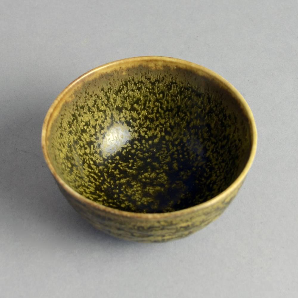Scandinavian Modern Small Bowl with Solfatara Glaze by Axel Salto for Royal Copenhagen For Sale