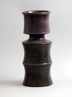 Vase with Purple Glaze by Stig Lindberg for Gustavsberg, 1969