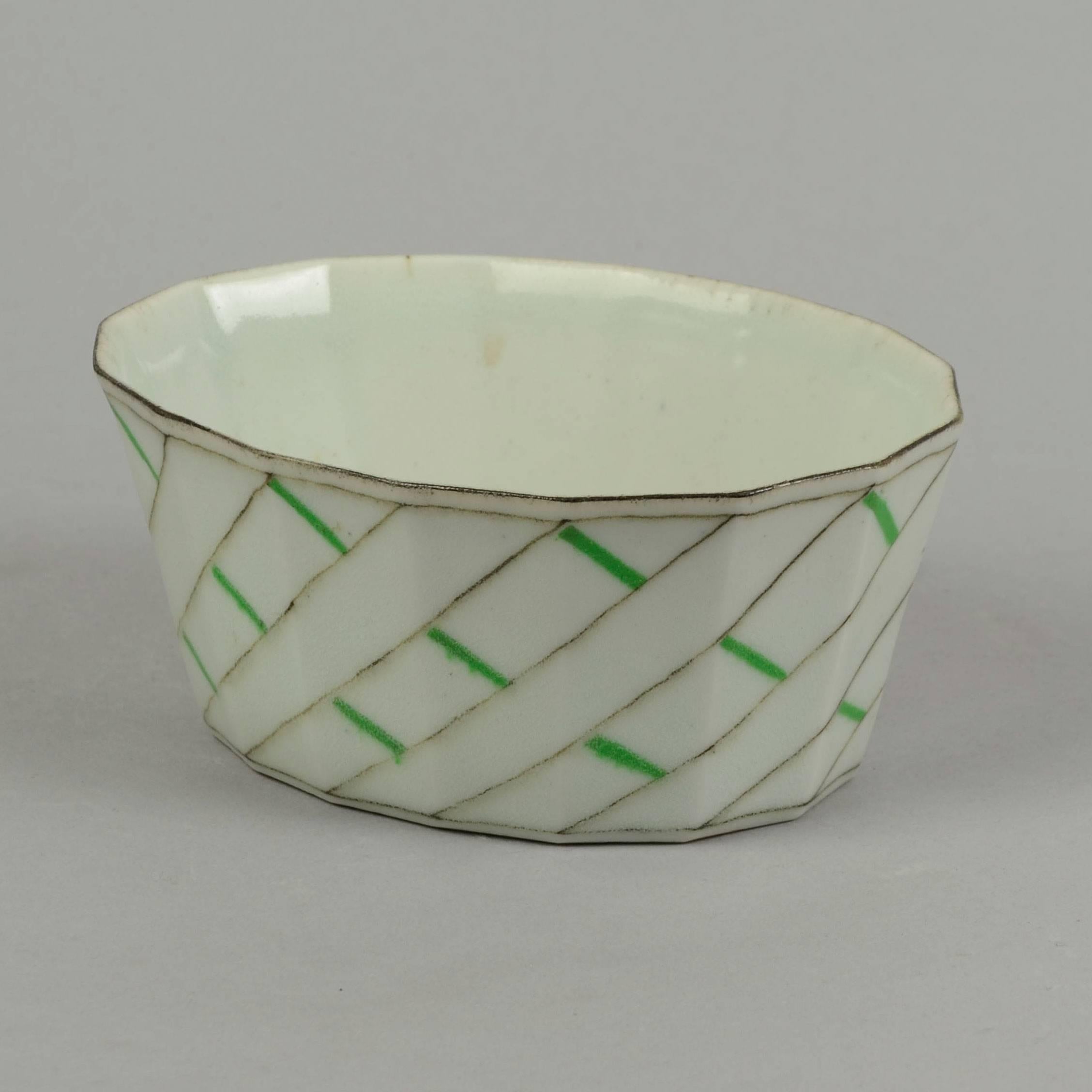 Porcelain Bowl by Bodil Manz In Excellent Condition For Sale In New York, NY