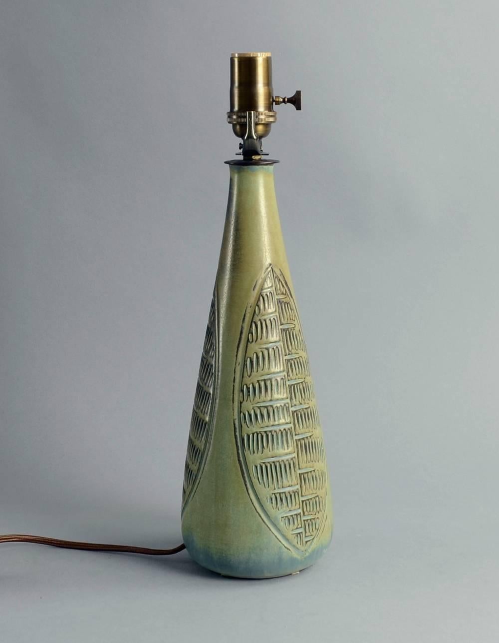 Scandinavian Modern Stoneware Lamp by Gerd Bogelund for Royal Copenhagen, Denmark, 1960 For Sale