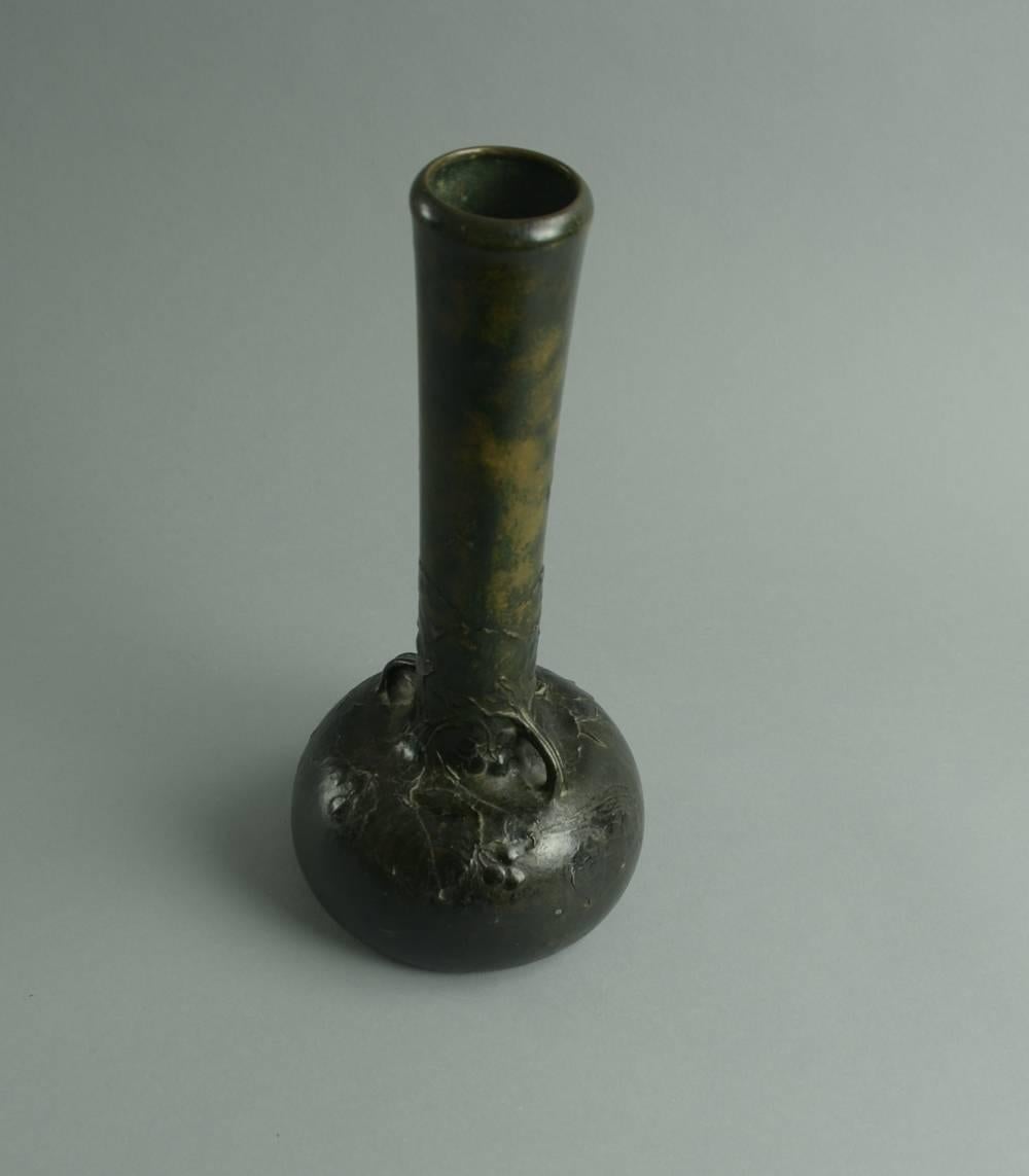 Swedish Bronze vase by Hugo Elmqvist