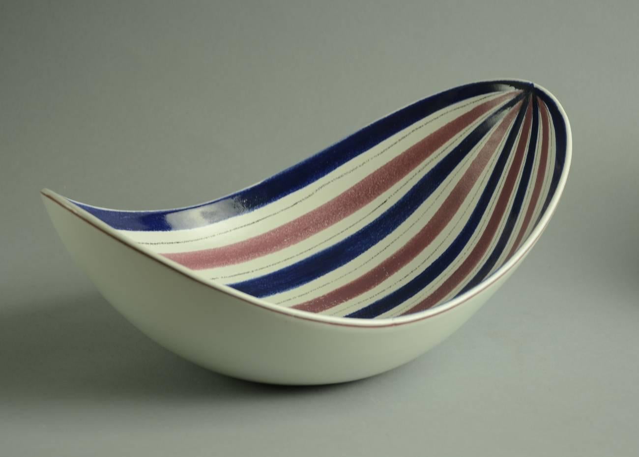 Swedish Three Faience Bowls by Stig Lindberg for Gustavsberg For Sale