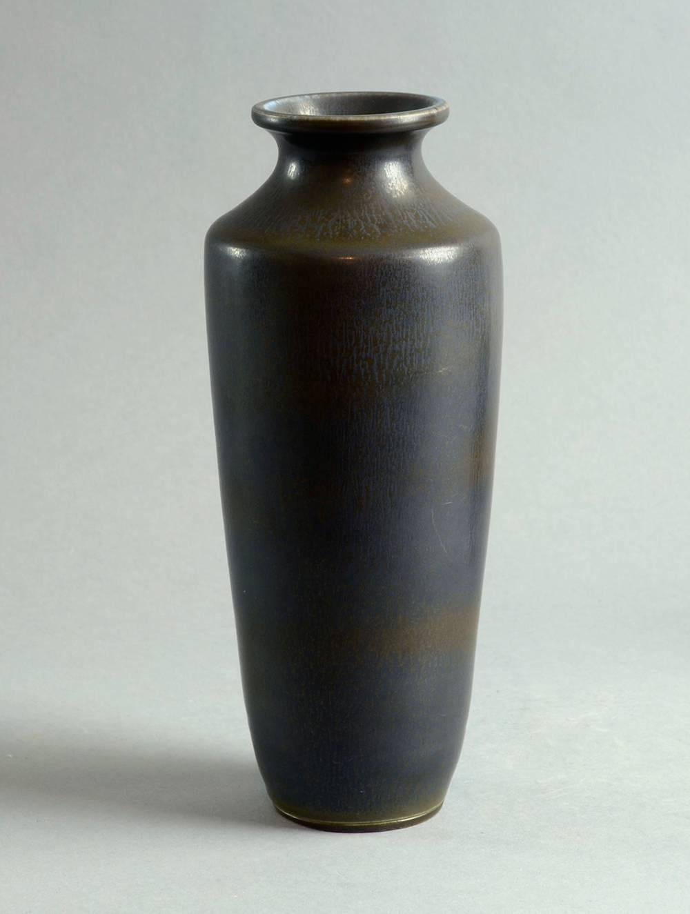 Large Blue Vase by Berndt Friberg for Gustavsberg In Excellent Condition For Sale In New York, NY