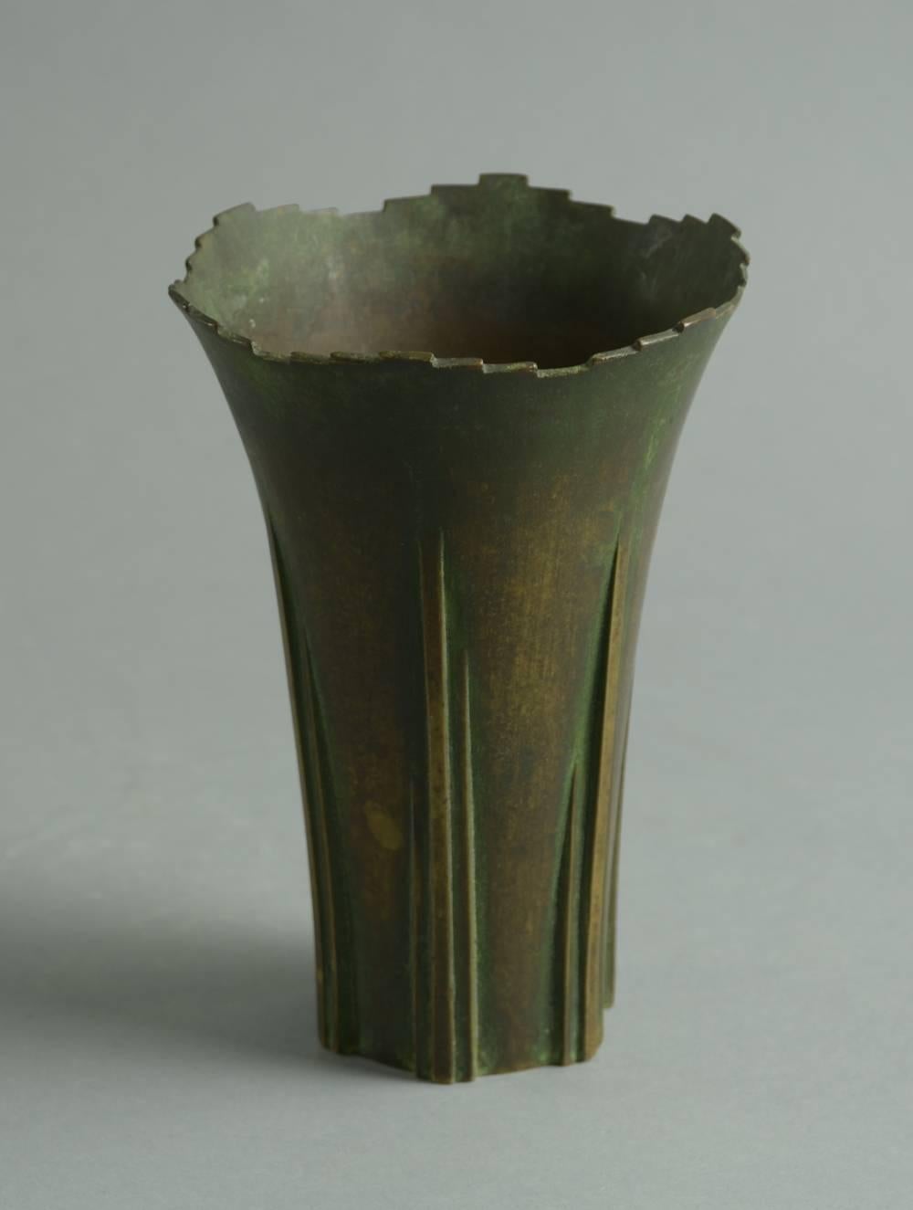 Swedish Bronze Vase by Thorild Knutsson For Sale