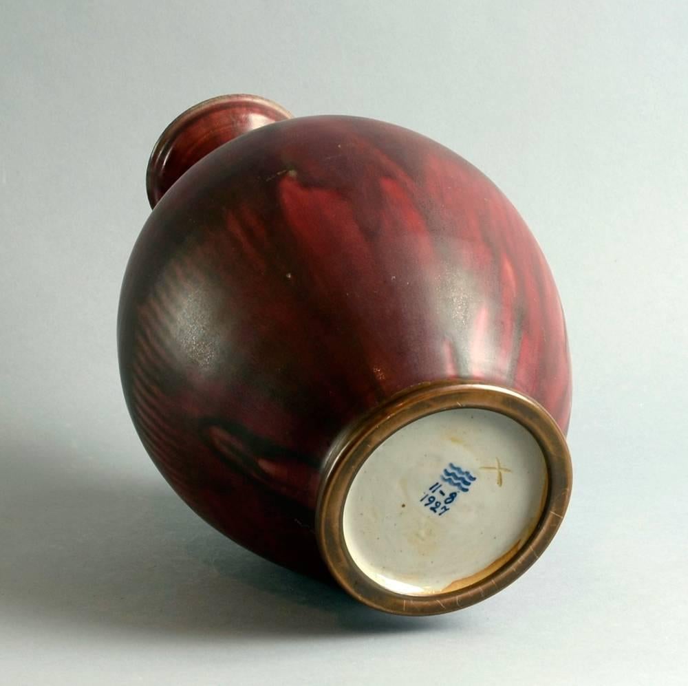 Swedish Vase with Oxblood Glaze by Carl Halier for Royal Copenhagen