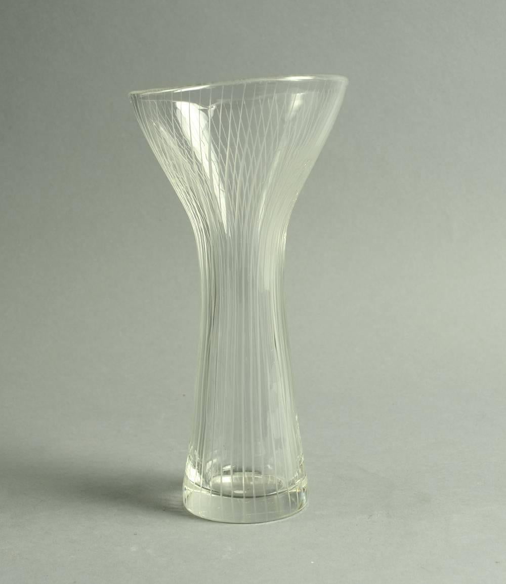 Art Glass Three Engraved Vases by Tapio Wirkkala for Iittala For Sale