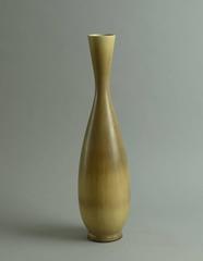 Large Vase with Brown Haresfur Glaze by Berndt Friberg for Gustavsberg
