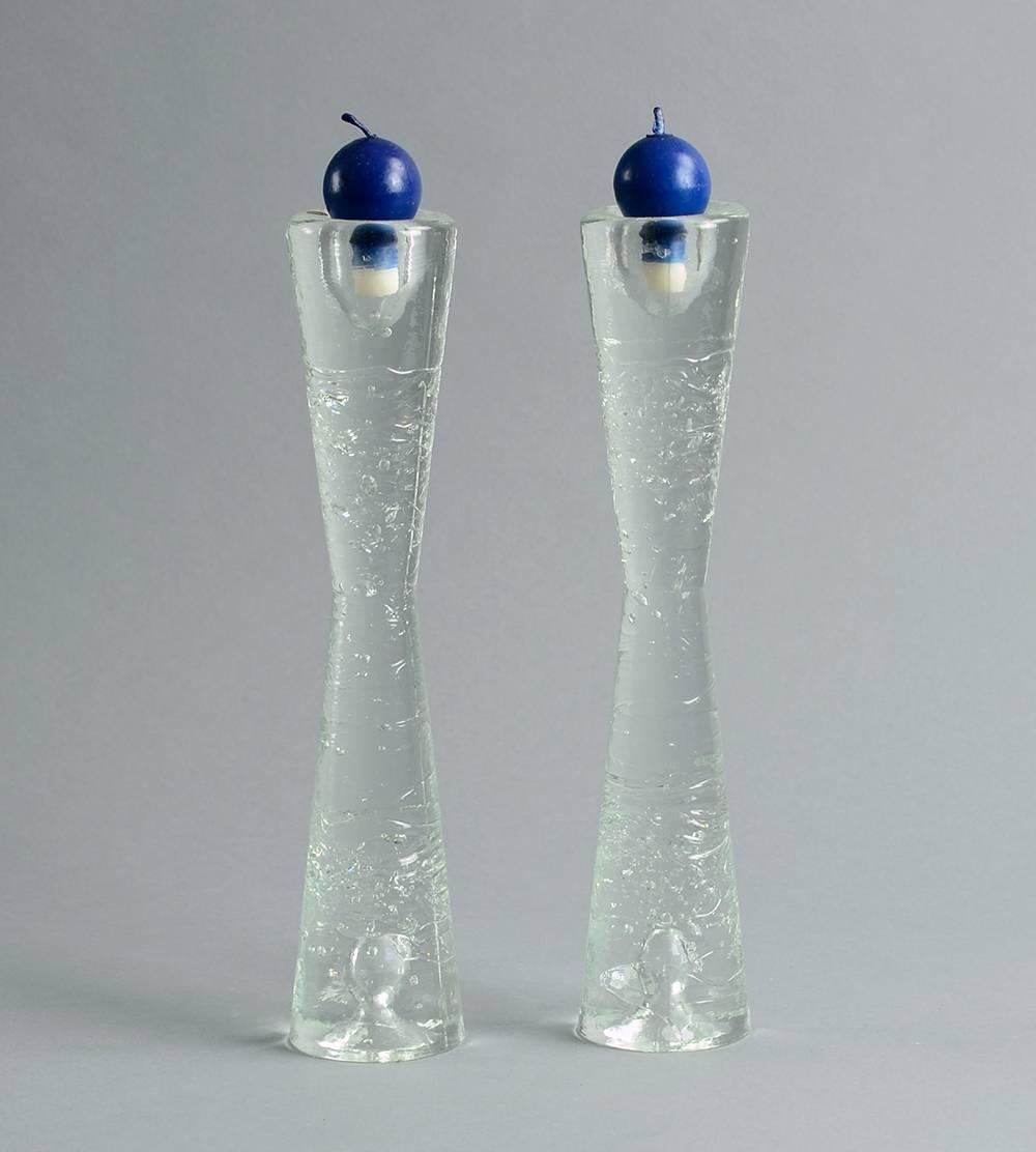 Pair of Candlesticks by Timo Sarpaneva for Iittala In Excellent Condition For Sale In New York, NY