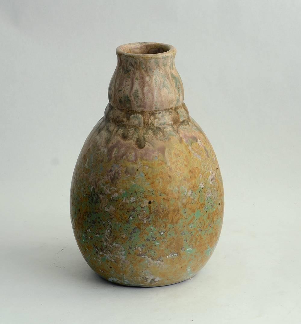 Danish Patrick Nordstrom for Royal Copenhagen, Stoneware Vase with Crystalline Glaze For Sale