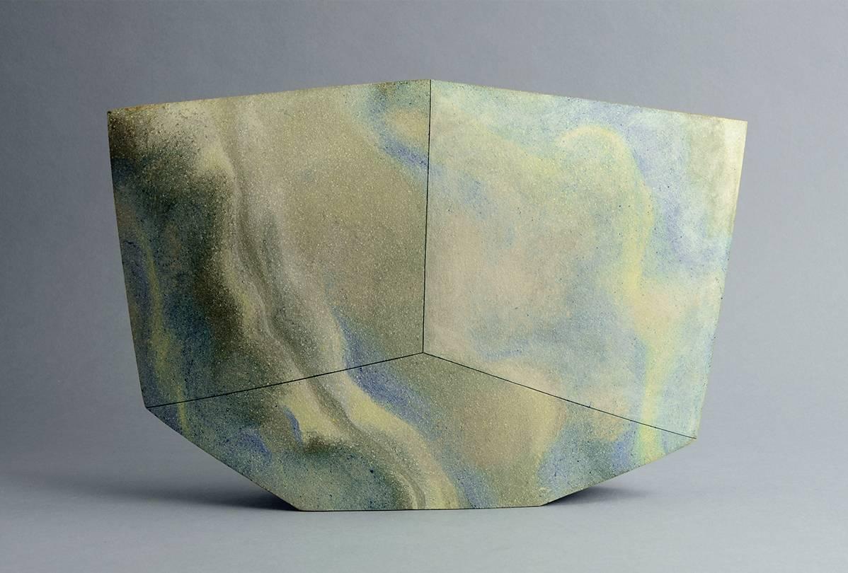 Glazed Op Art Vase by Ben Arnup For Sale
