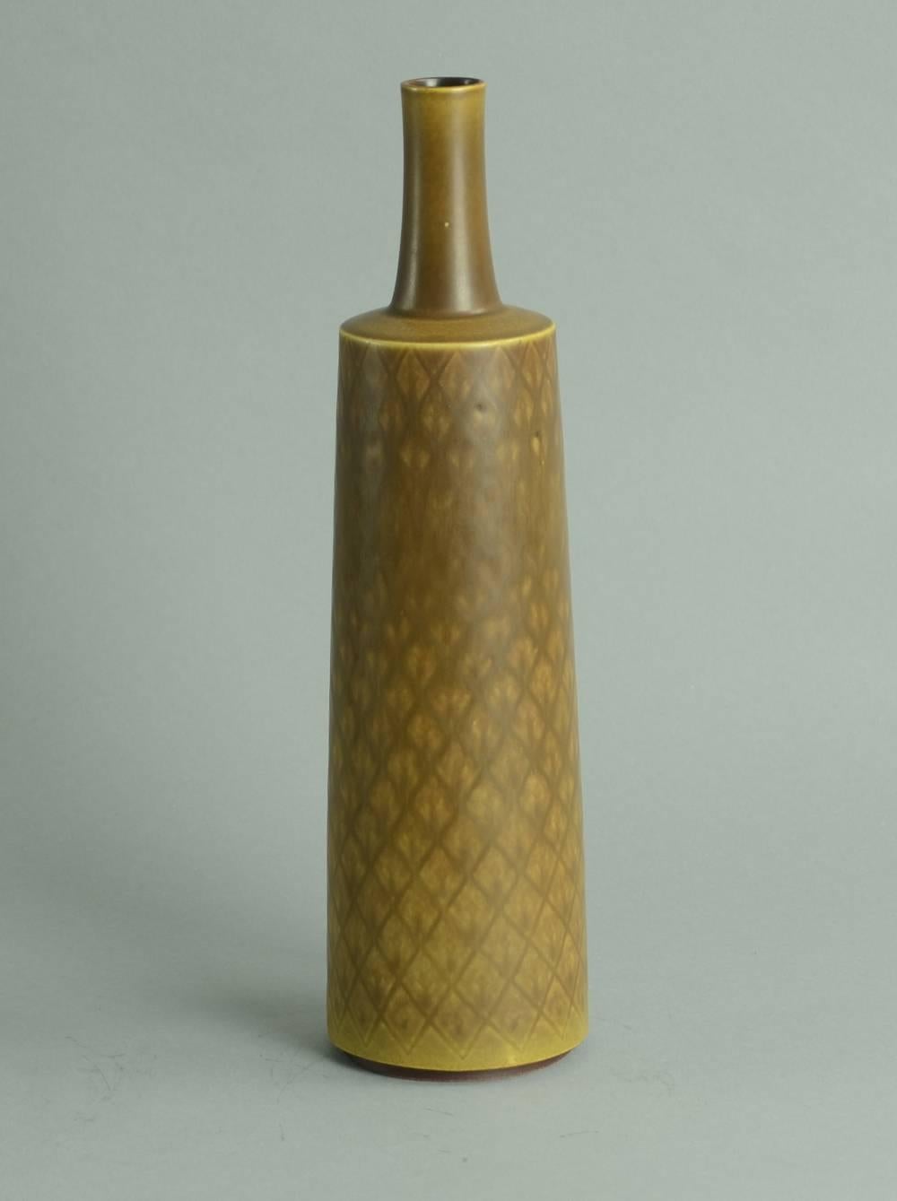 Swedish Unusual Patterned Vase by Berndt Friberg for Gustavsberg For Sale