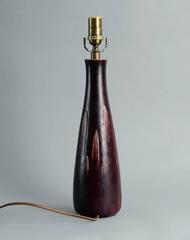 Table Lamp with Oxblood Glaze by Gerd Bogelund for Royal Copenhagen