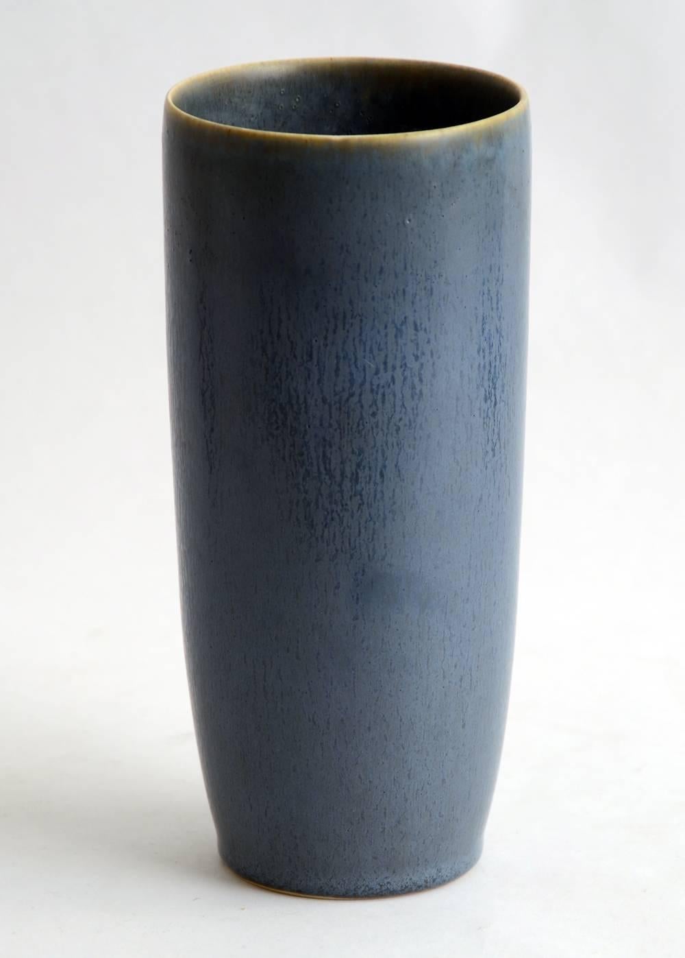 Five Vases with Blue and White Haresfur Glaze by Palshus, 1960s For Sale 1