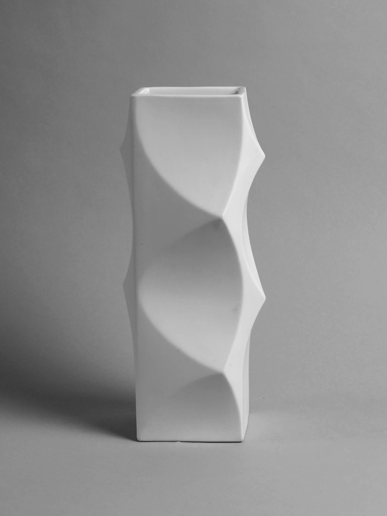German Three Matte White Archais Vases by Heinrich Fuchs for Lorenz Hutschenreuther For Sale