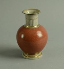 Set of Three Crackleware Vases by Royal Copenhagen