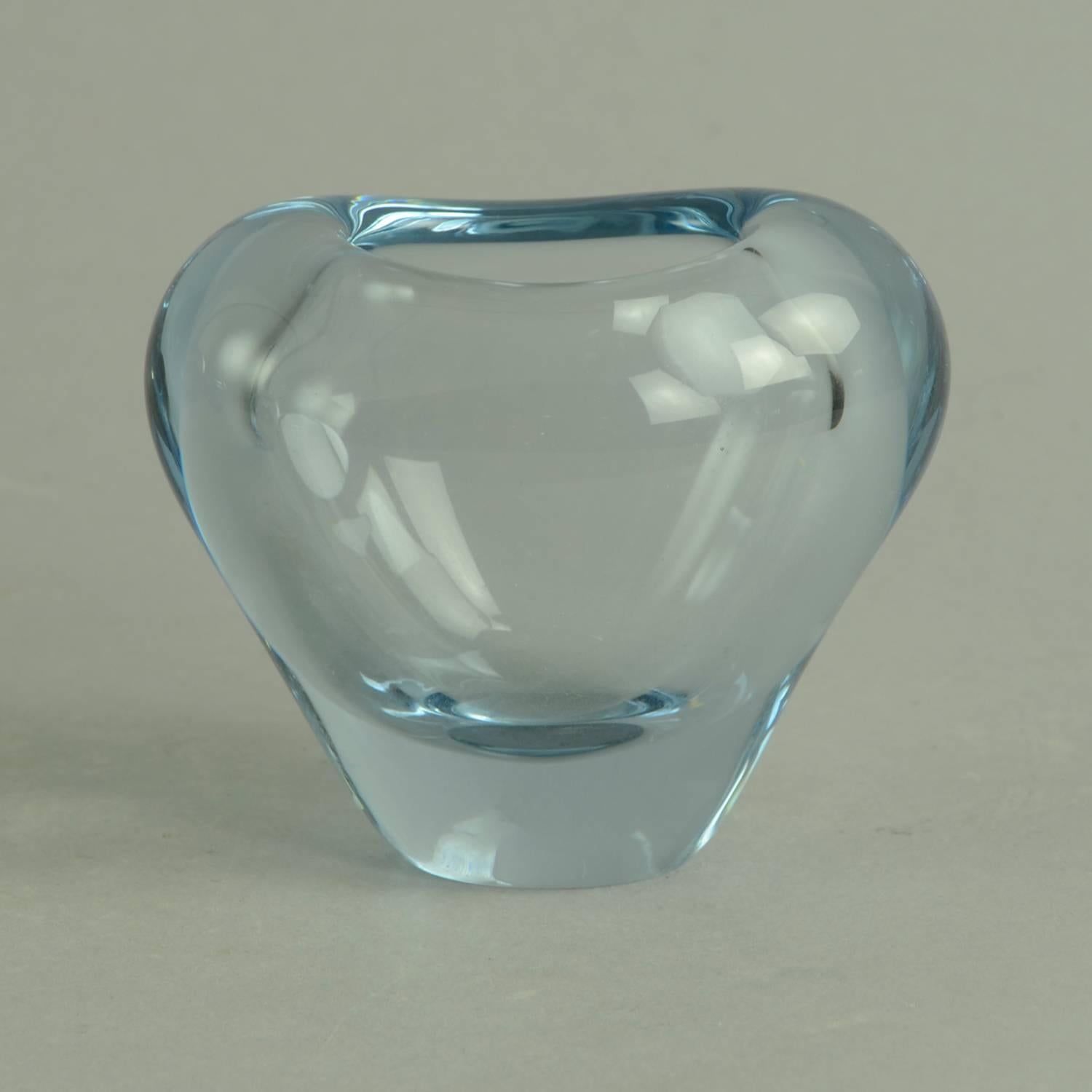 Three Vases in Pale Blue Glass by Per Lutken for Holmegaard In Excellent Condition For Sale In New York, NY