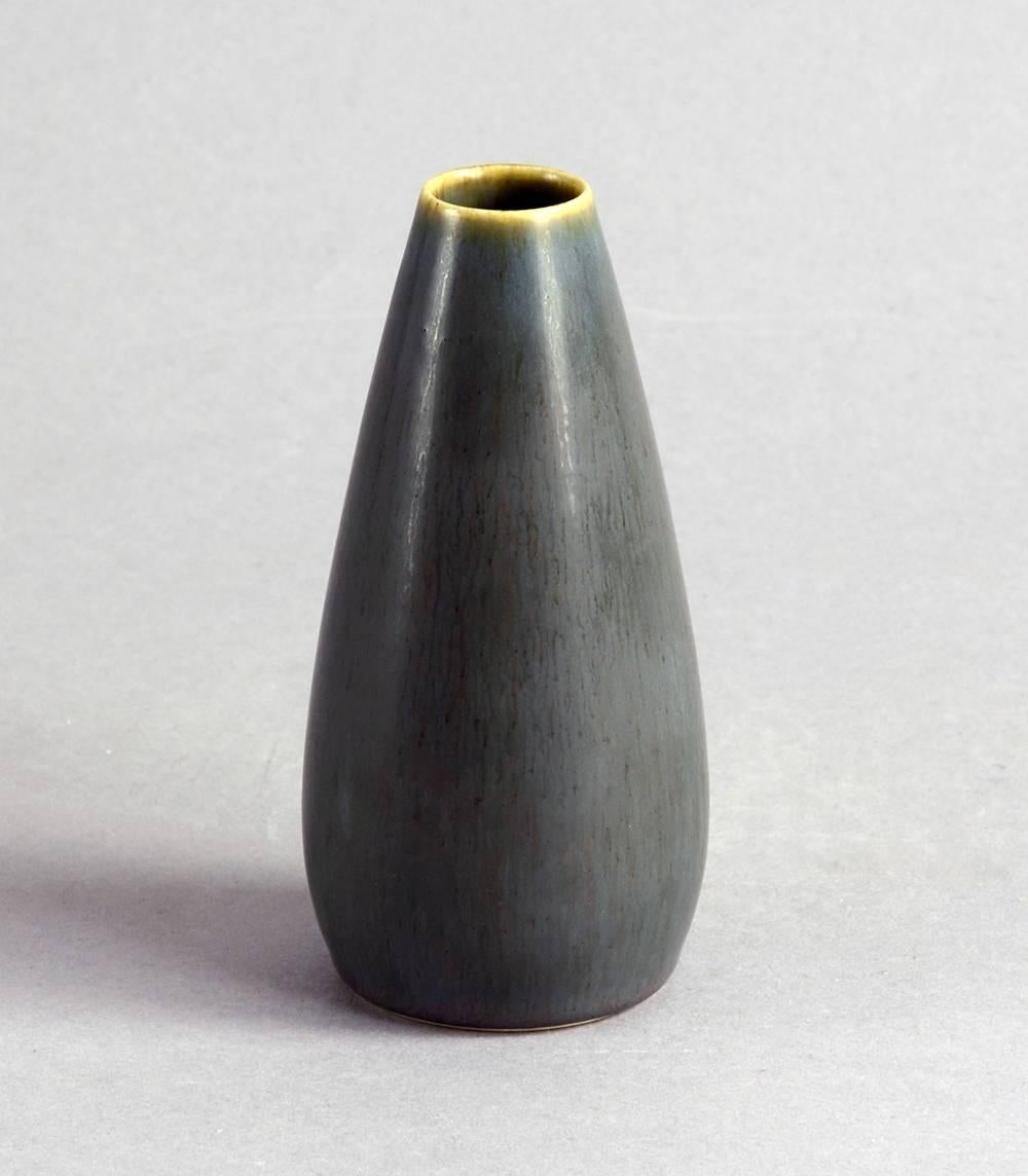 1. Per Linnemann-Schmidt at Palshus, Denmark
Stoneware vase with matte blue-gray haresfur glaze, 1950s-1960s.
Height 5