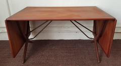 Early Hans Wegner Teak Sabre Leg Dining Table AT-304 for Andreas Tuck