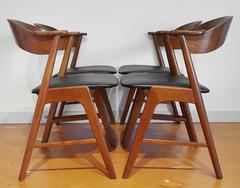 Set of Four Kai Kristiansen Dining Chairs for Korup Stolefabrik