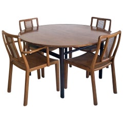 Set of Four Edward Wormley for Dunbar Chairs and Table