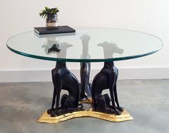 Maitland-Smith Cast Bronze and Brass Whippet Cocktail Table