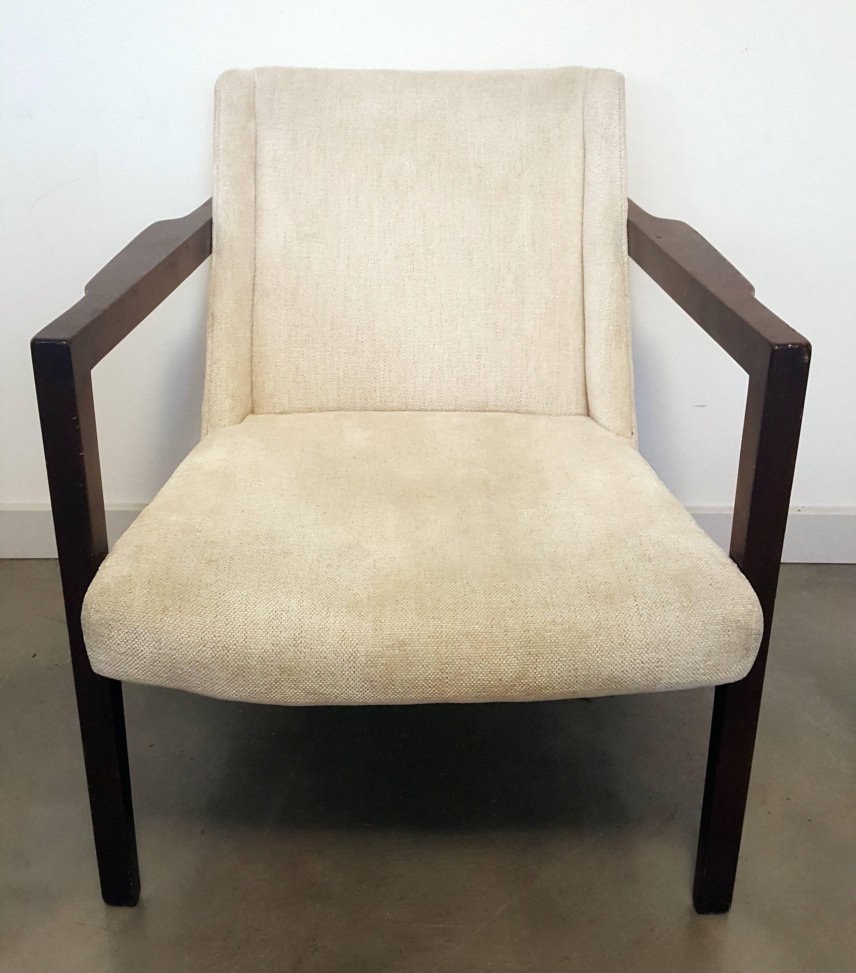 Mid-Century Modern Dunbar Open-Frame Lounge Chair by Edward Wormley