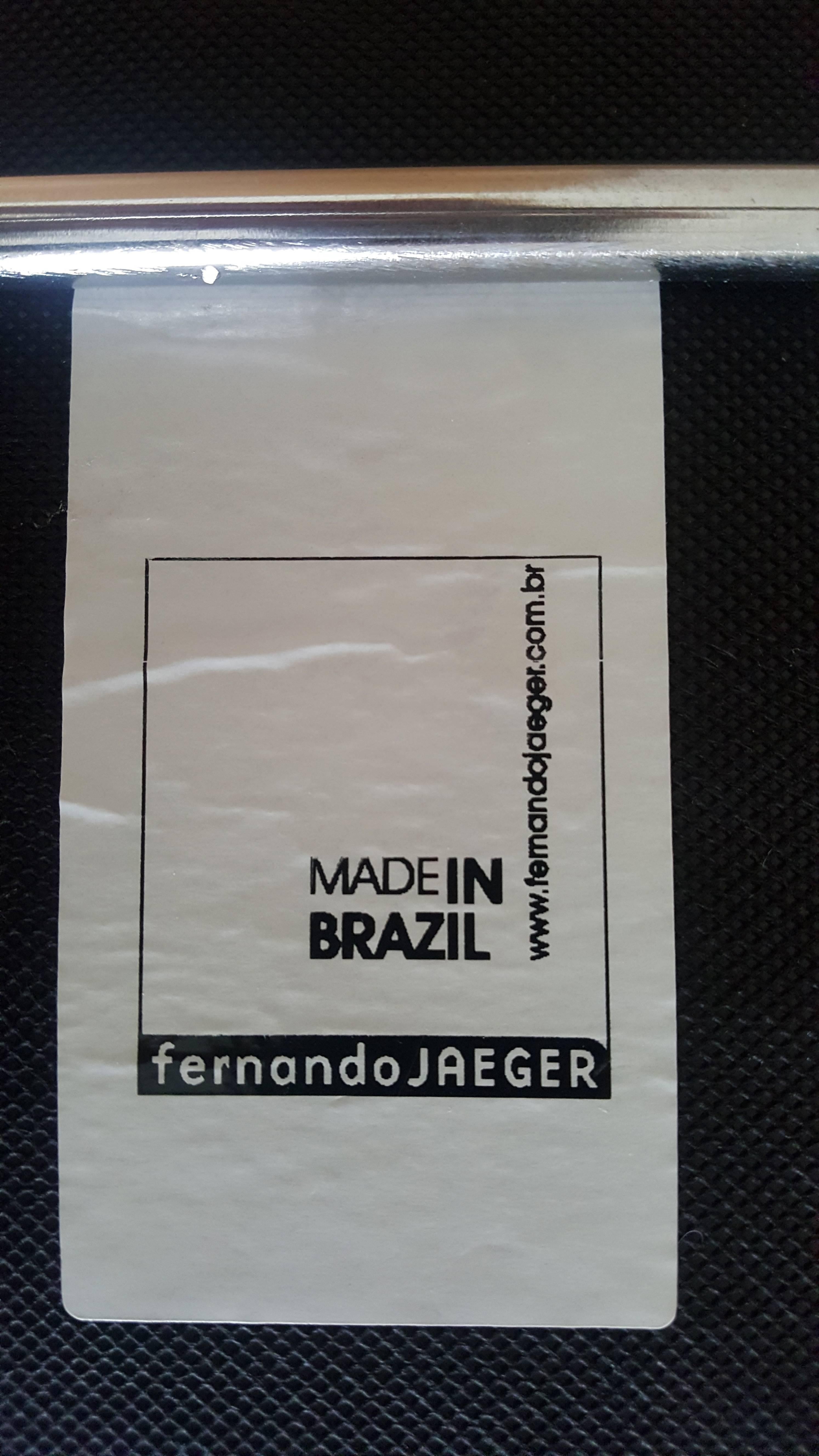 Set of Three Fernando Jaeger Distressed Leather Bar Stools 1
