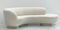 Vladimir Kagan Serpentine Cloud Sofa for Directional in Heavy Teddy Boucle