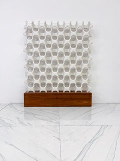 Sculpta-Grille Bones Screen on Walnut Base by Richard Harvey, 1960s