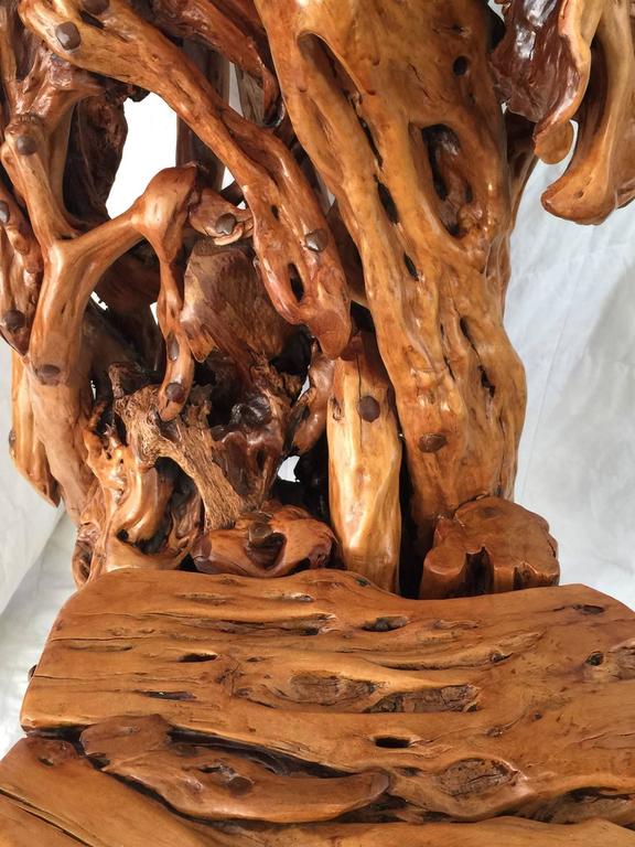 Chinese Sculptural Three-Tiered Root Wood Table For Sale at 1stDibs
