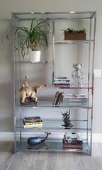 1970s Chrome and Glass Étagère Attributed to Milo Baughman