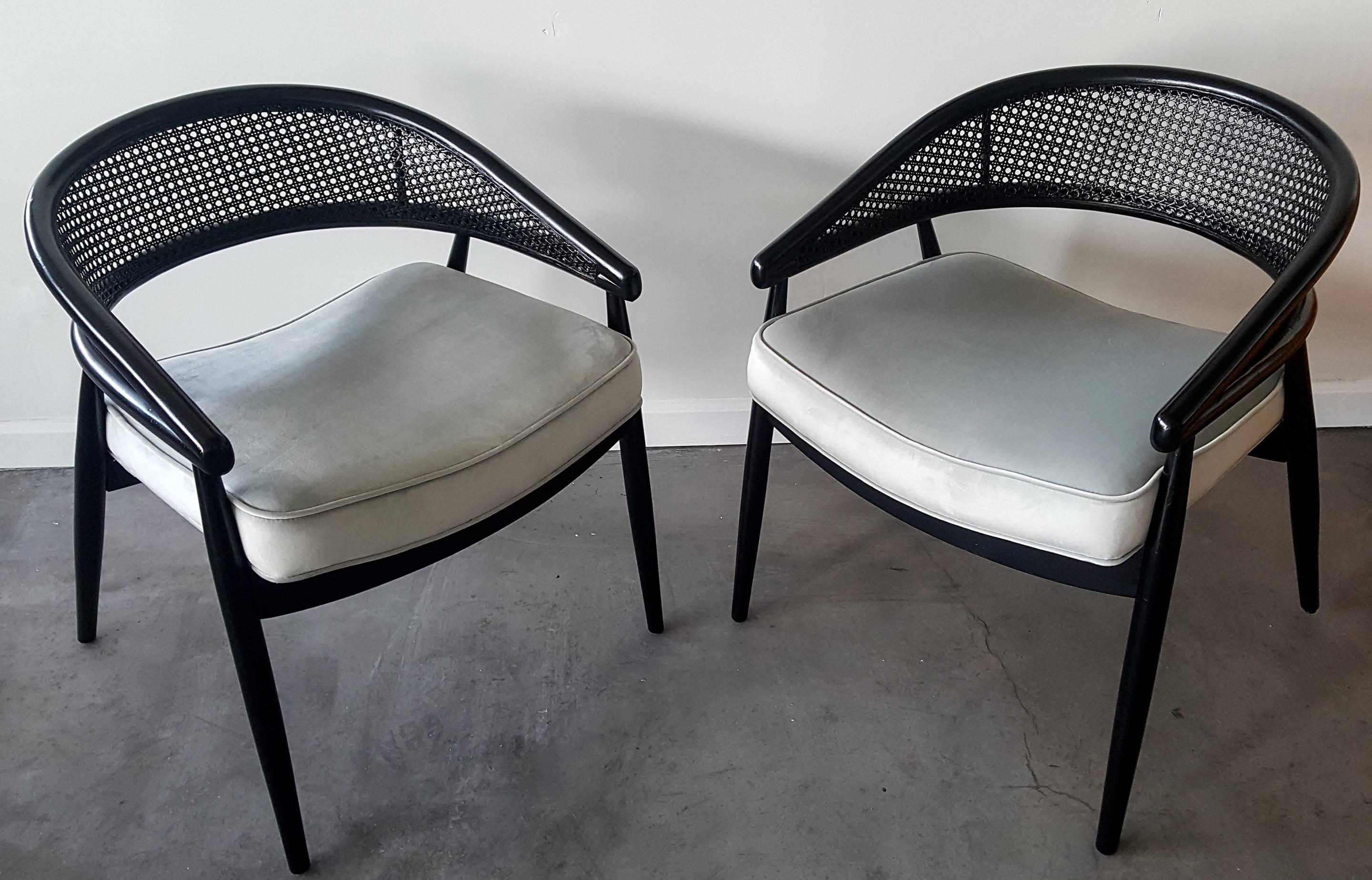 James Mont Ebonized Lounge Chairs for King Cole Penthouse In Excellent Condition In Culver City, CA