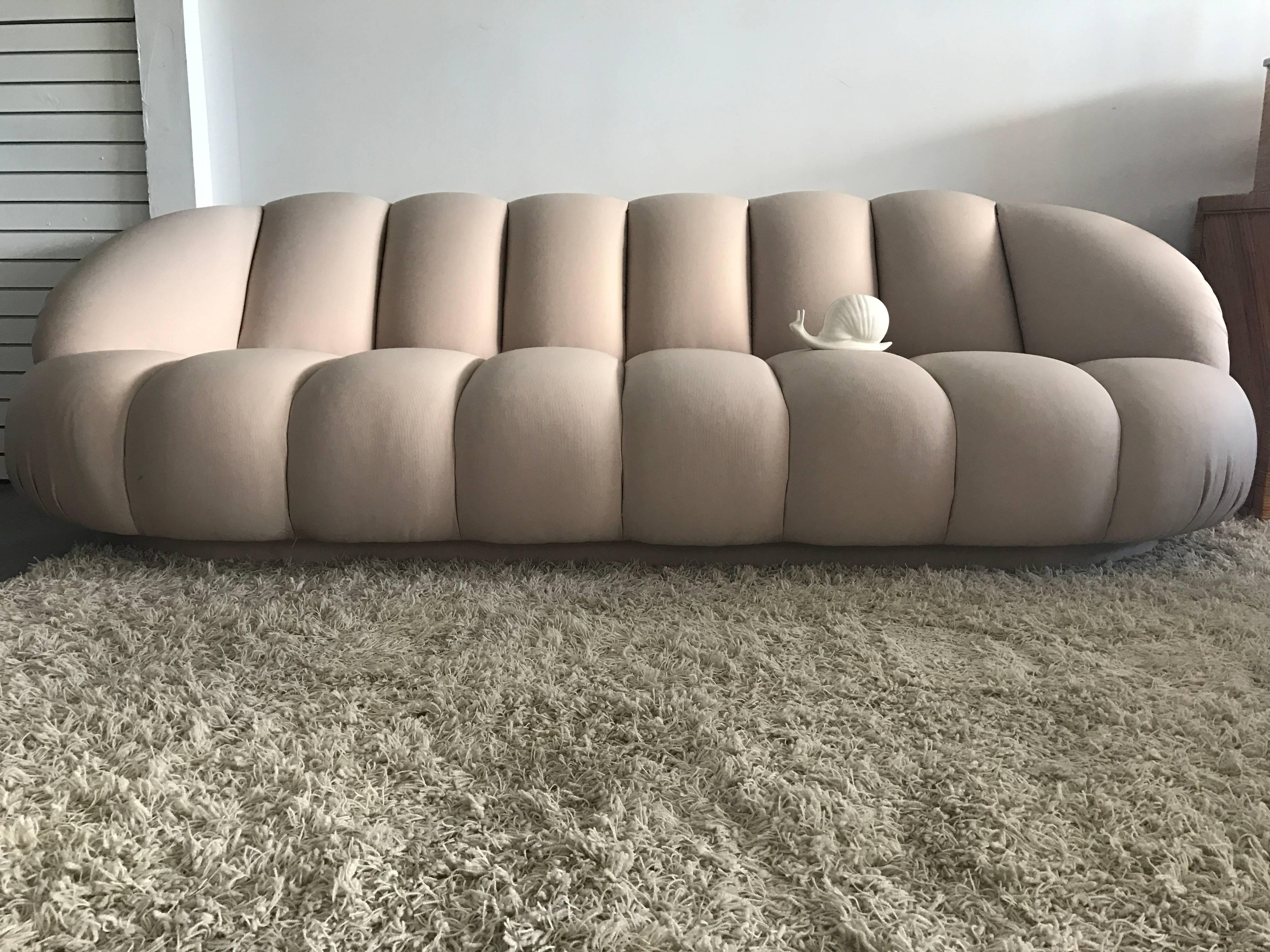 Upholstery A. Rudin Channel Back Cloud Sofa with Oversized Chair