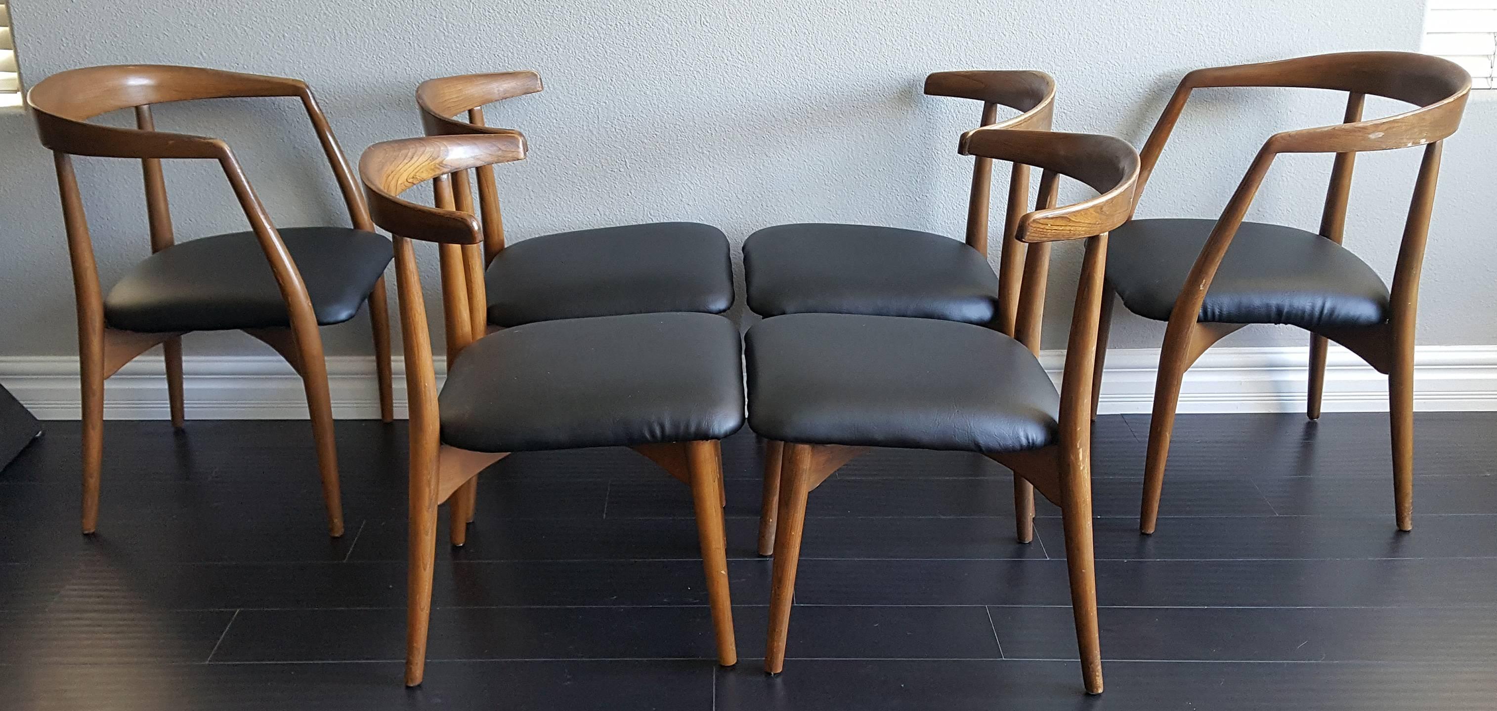 Set of Six Lawrence Peabody Sculptural Dining Chairs 1