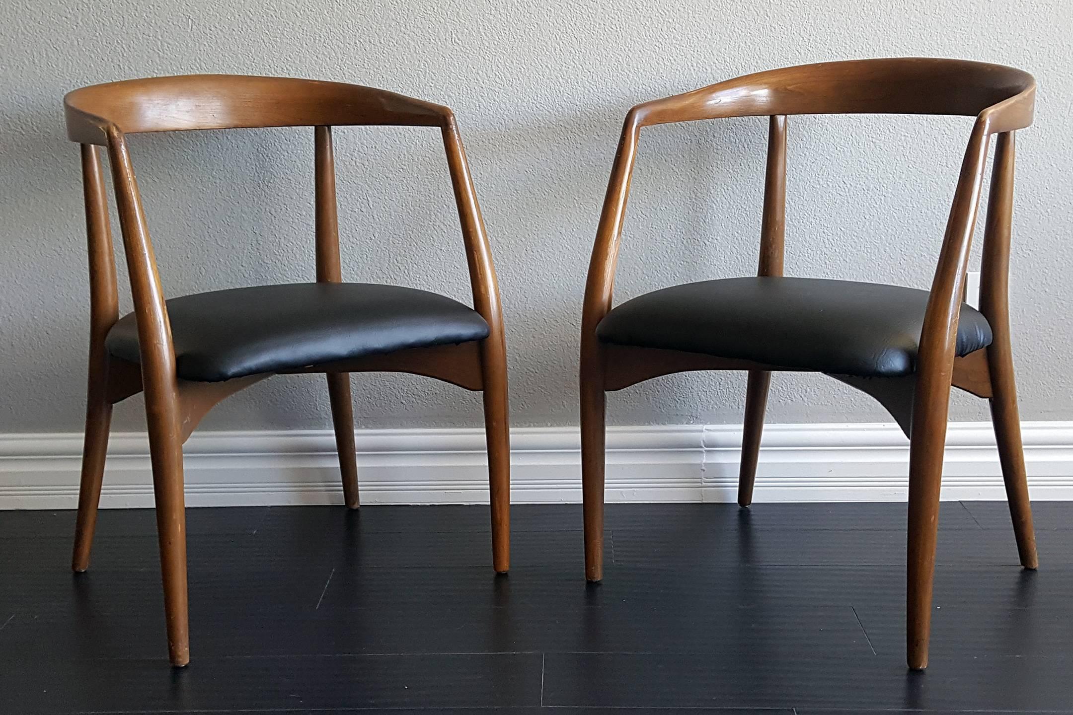 Set of Six Lawrence Peabody Sculptural Dining Chairs 3