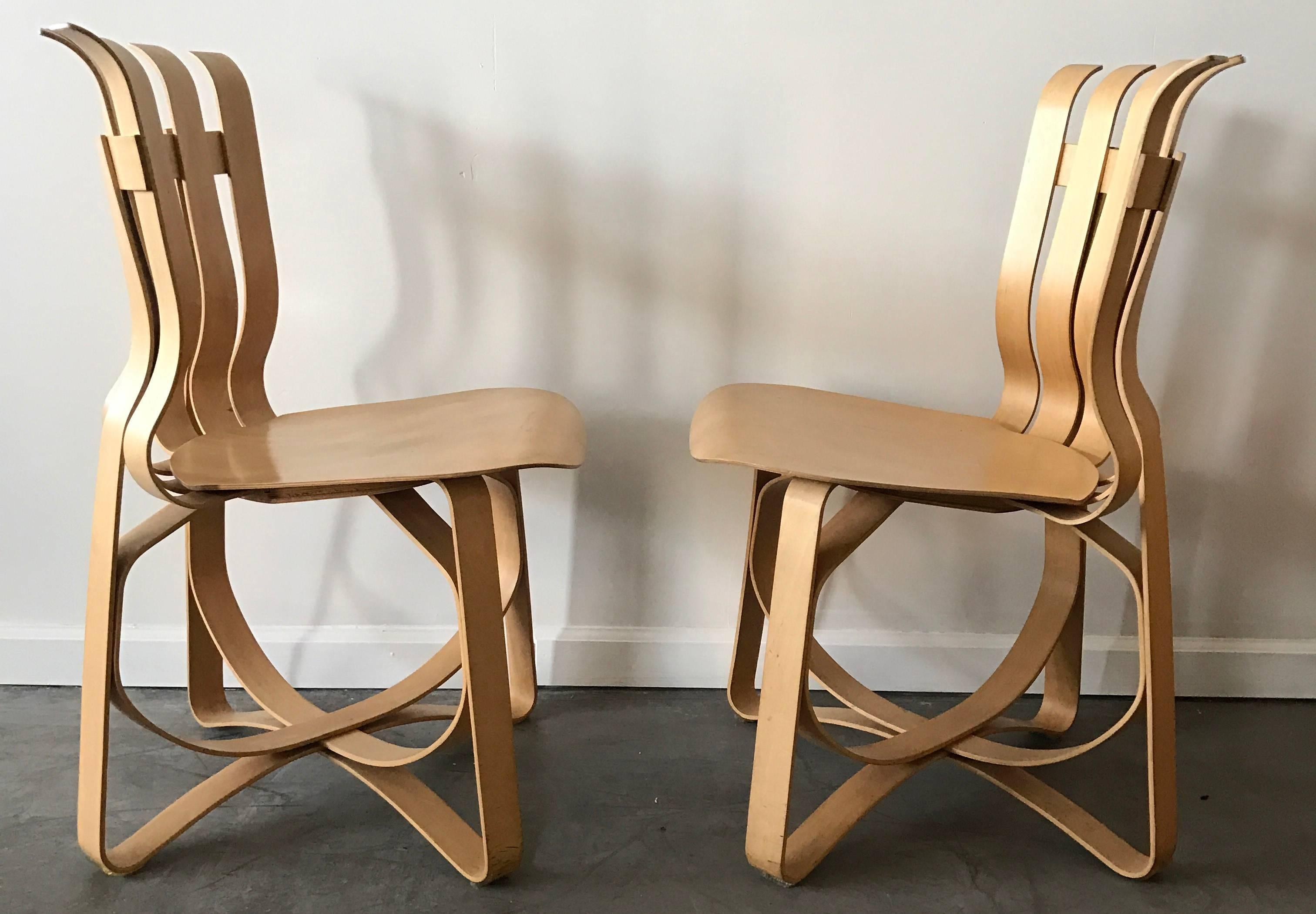 Pair of Frank Gehry Hat Trick Chairs 1