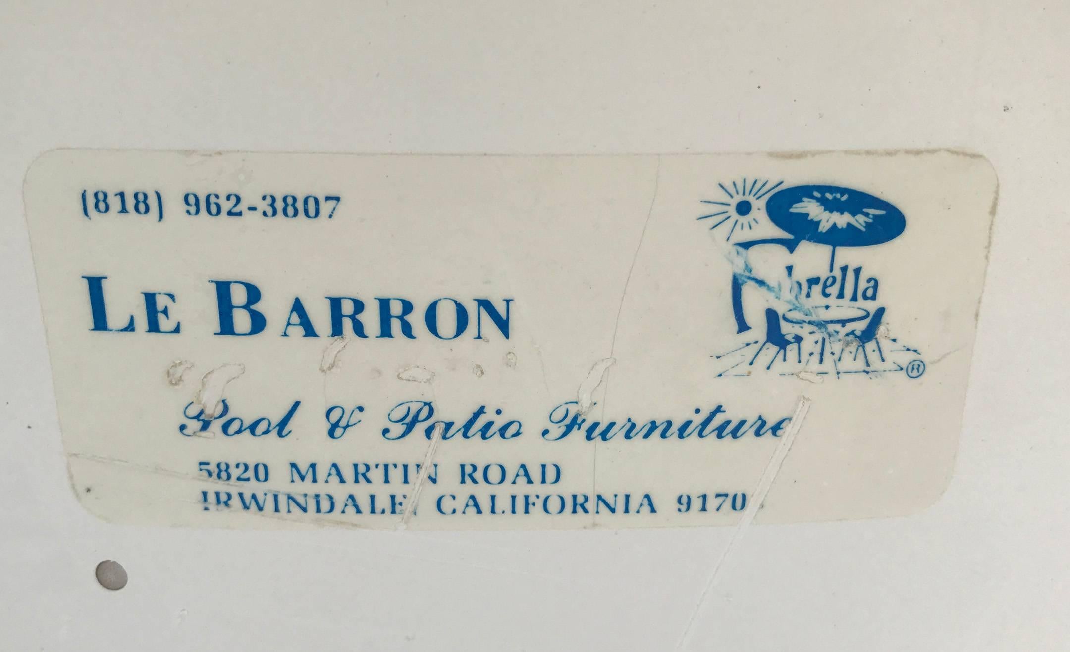 Mid-20th Century Pair of Mid-Century Fiberglass Poolside Lounge Chairs by Lebarron of California