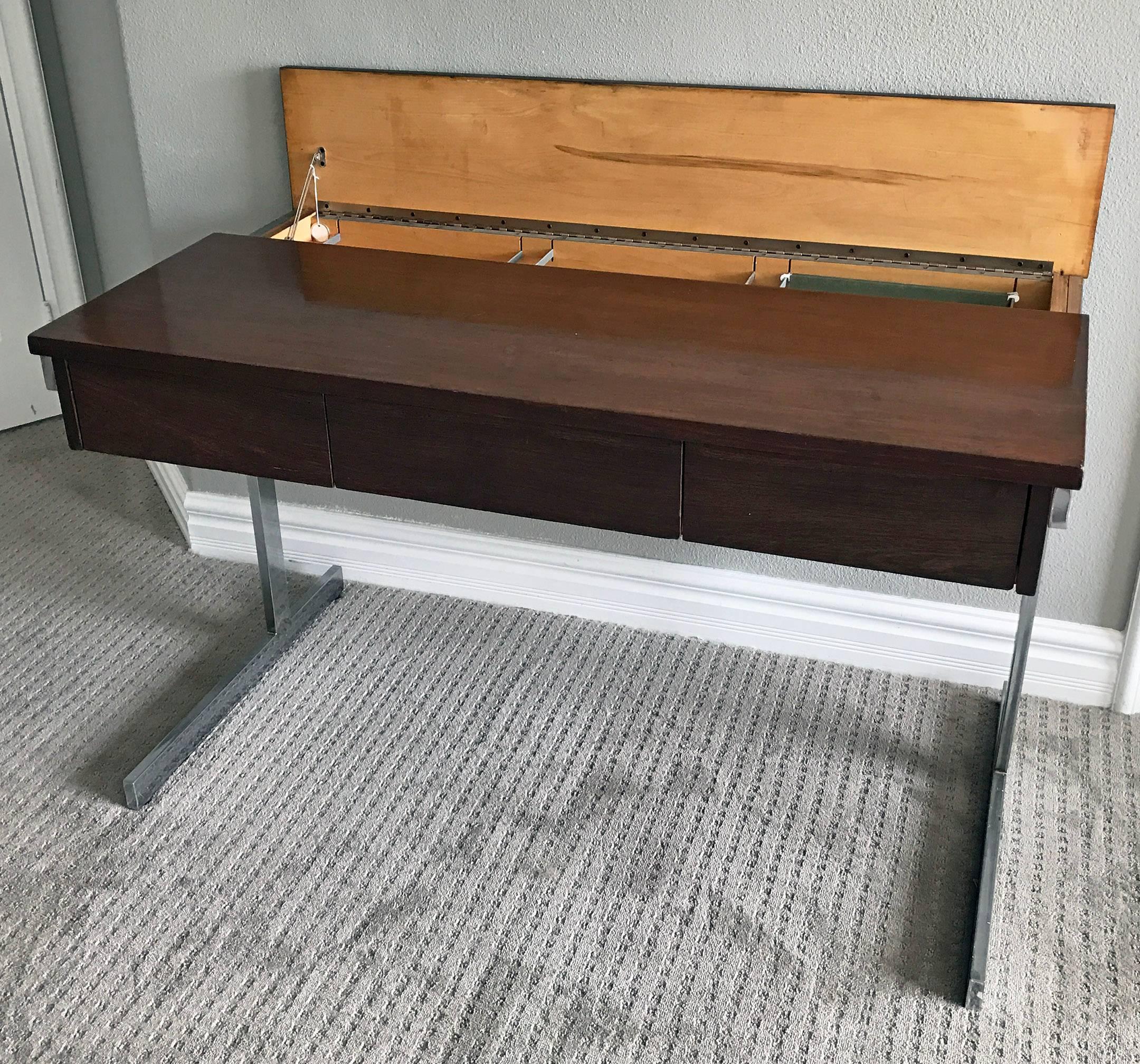 Lane Rosewood and Chrome Desk 2
