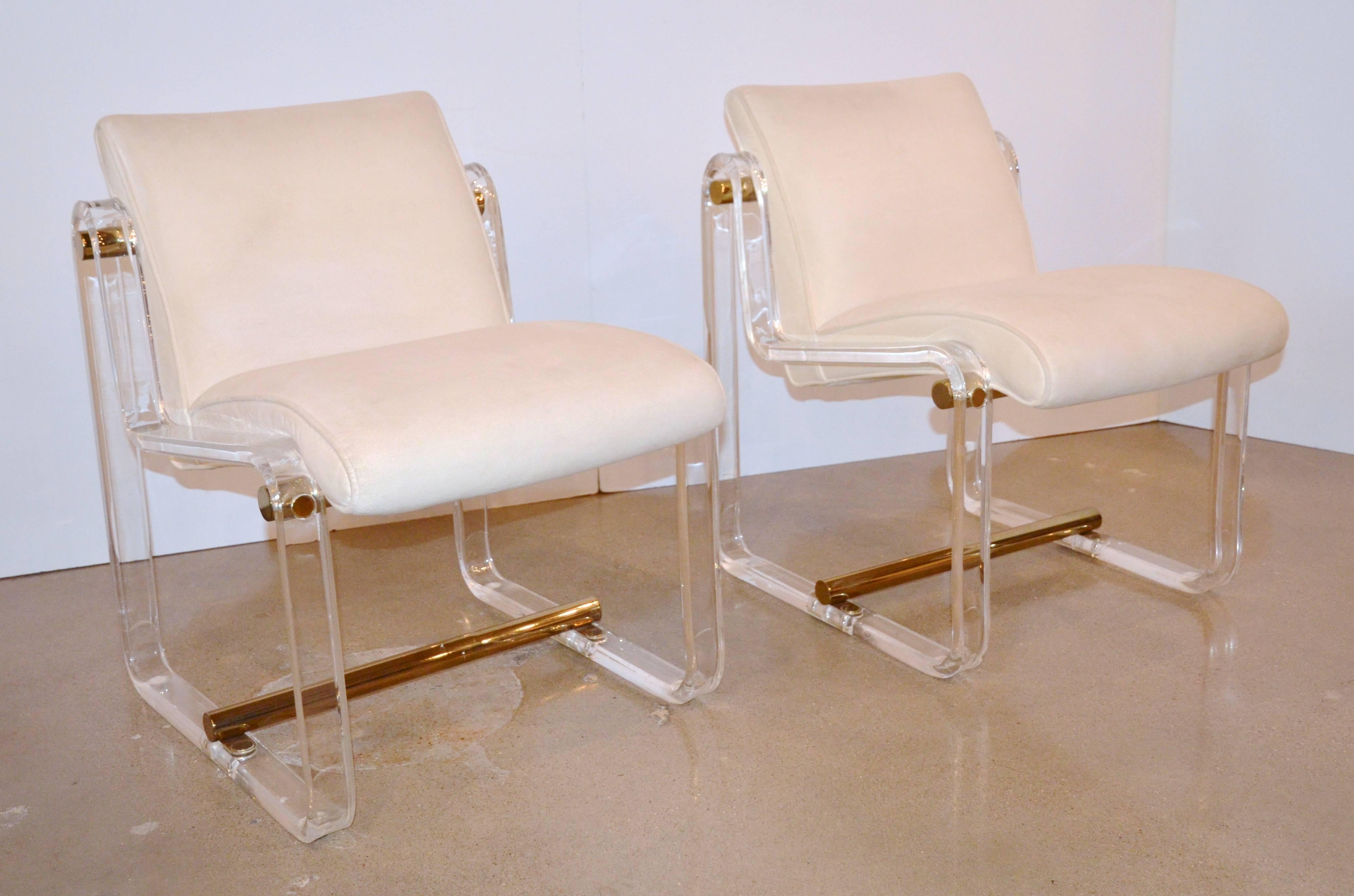 Acrylic and Brass Chairs 2