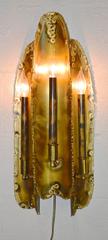 Tom Greene Brass Brutalist Sconces