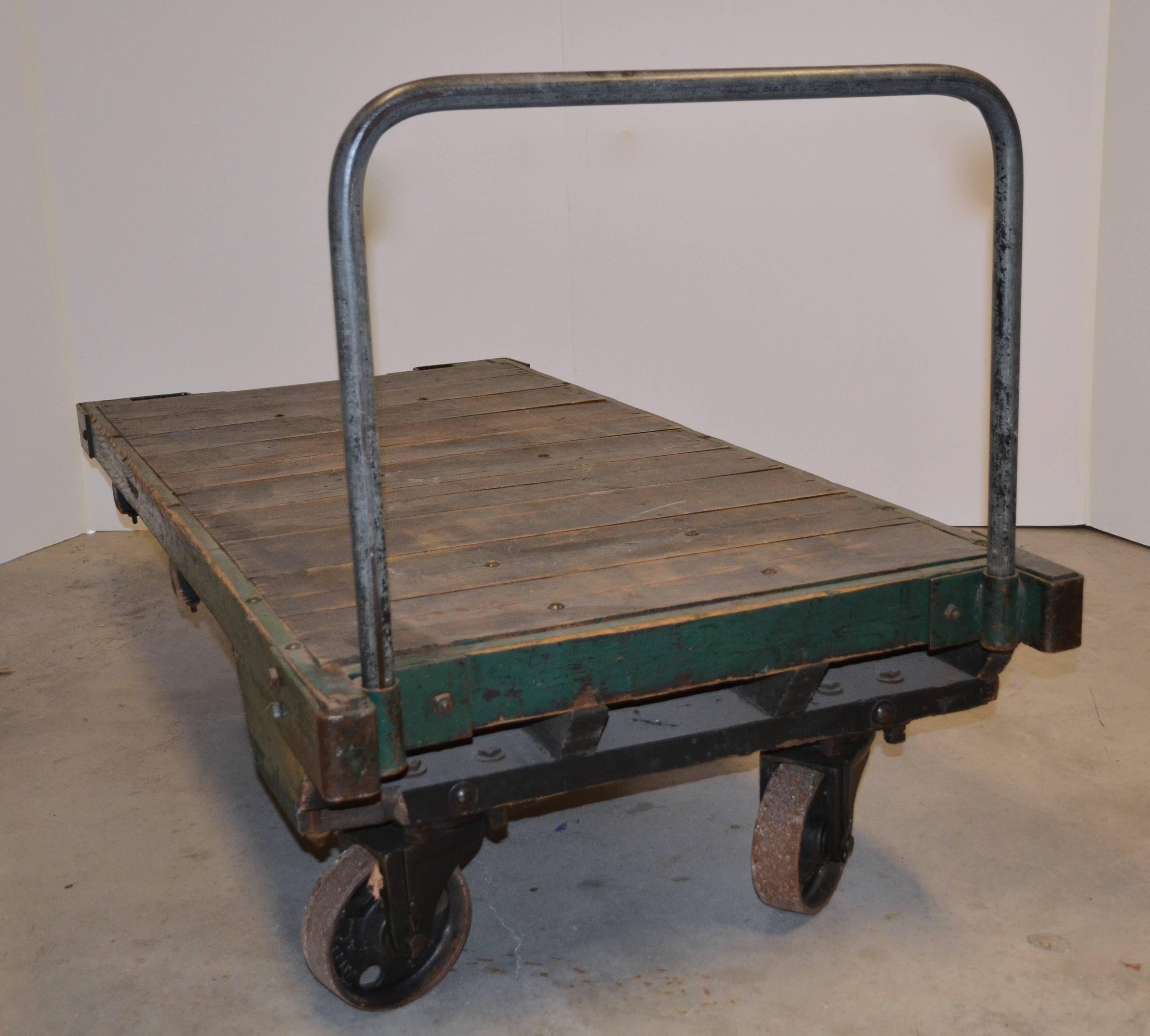 Vintage Industrial Cart Cocktail Table 2
