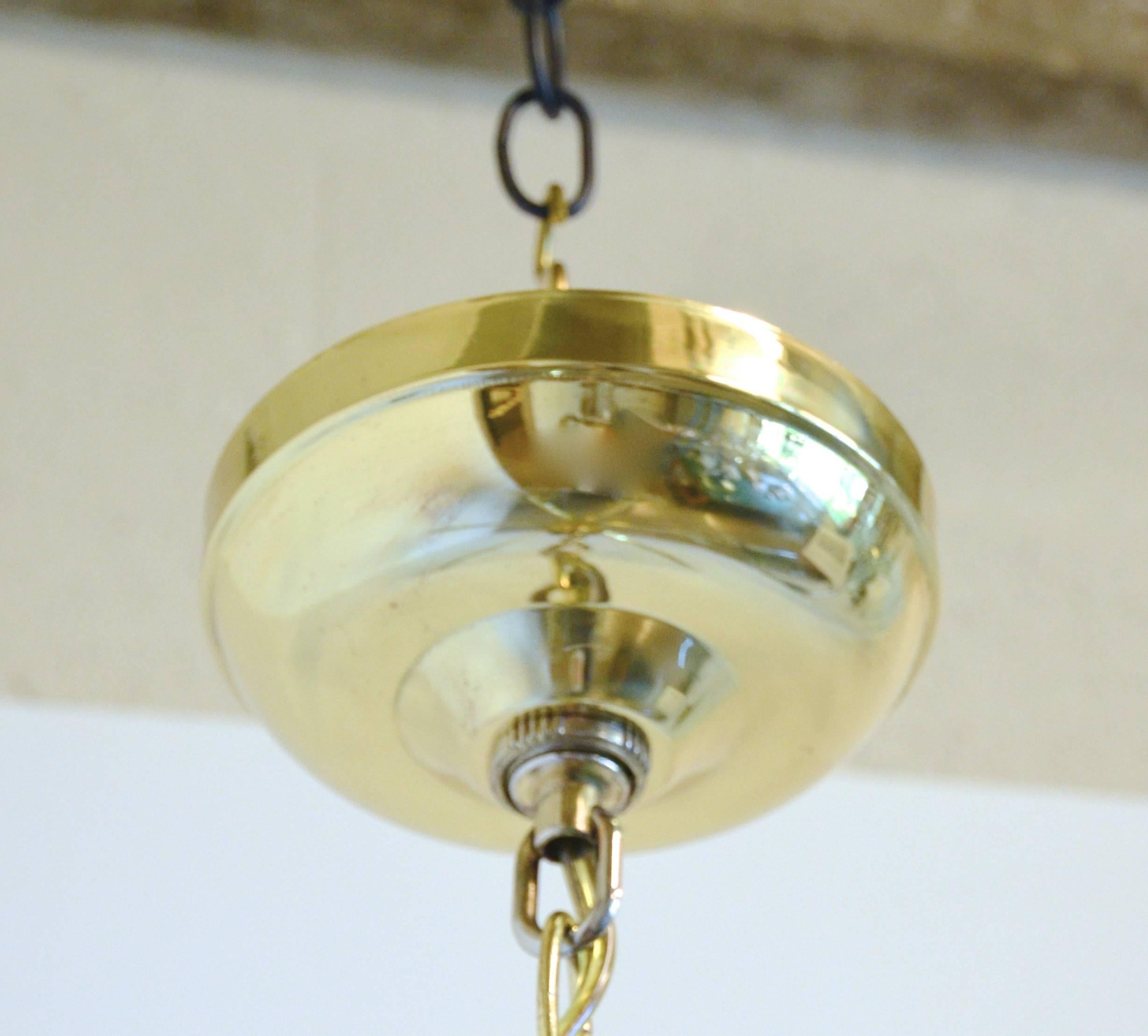 Late 20th Century Brass and Acrylic Chandelier, Parzinger Style
